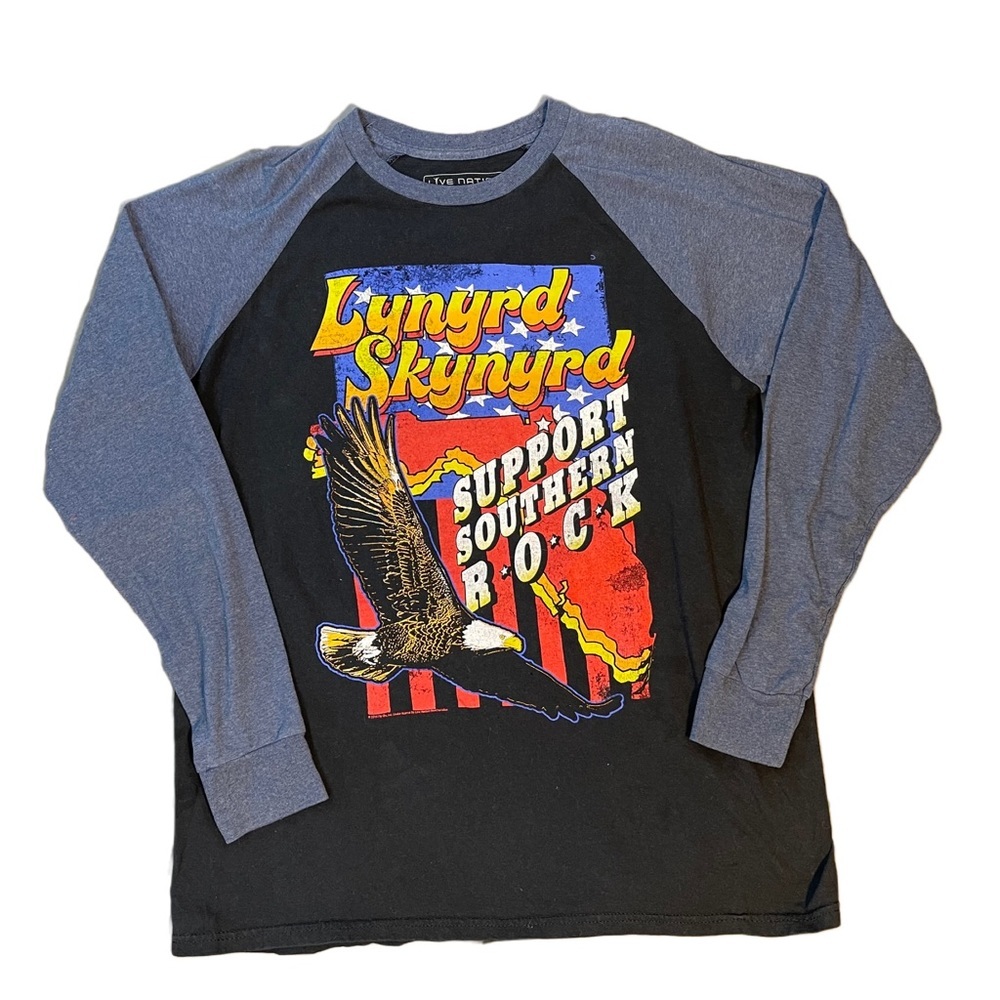 Live Nation 2014 Lynyrd Skynyrd Support Southern Rock Full Sleeve Raglan XL